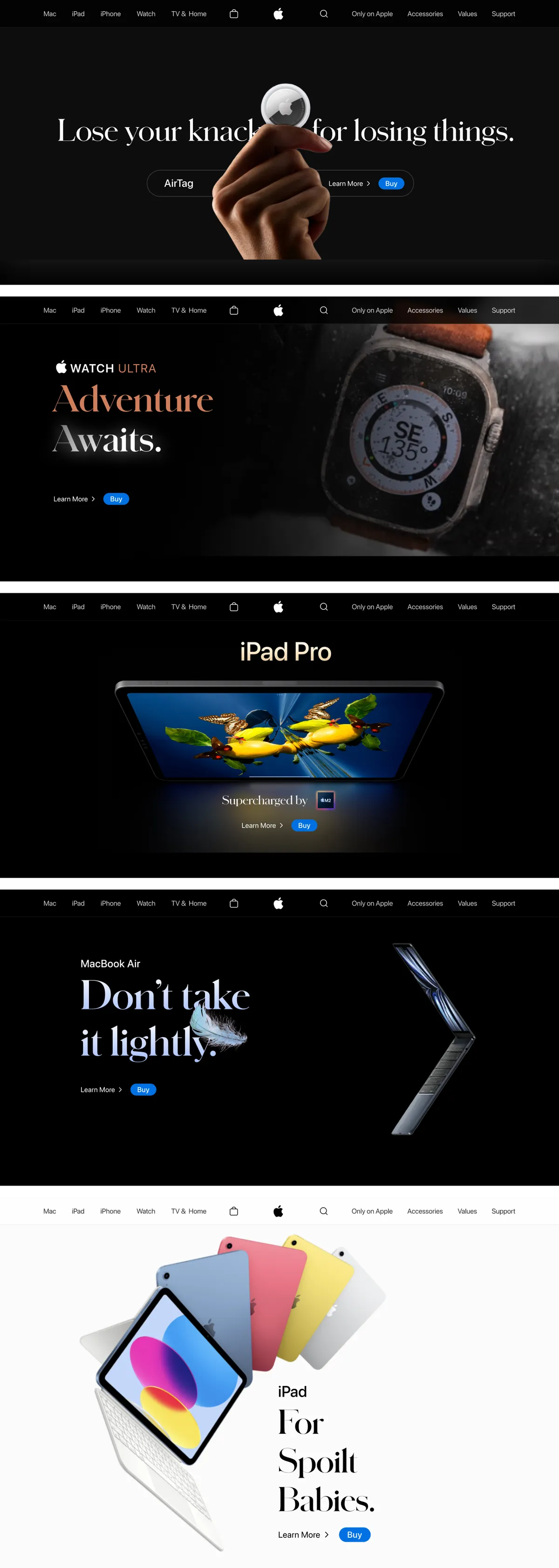 Apple Website Redesign - James Huang