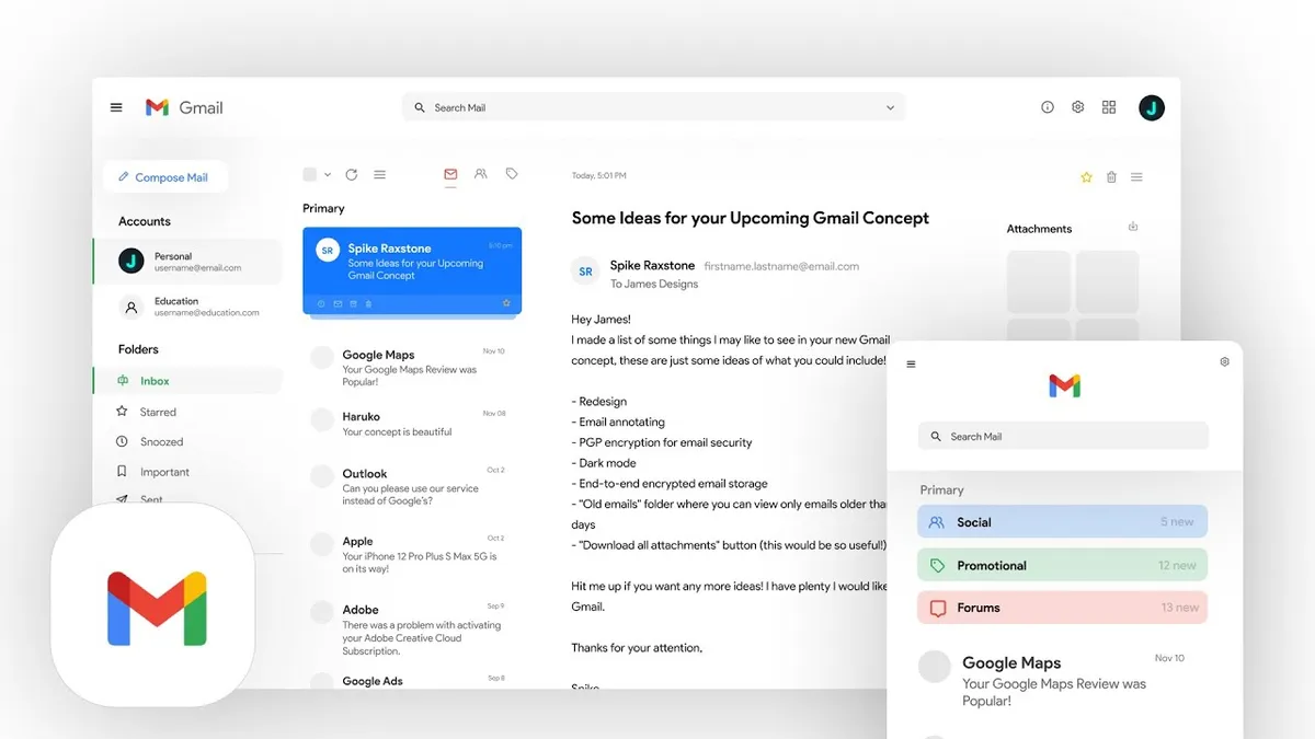 A new Gmail (Concept)