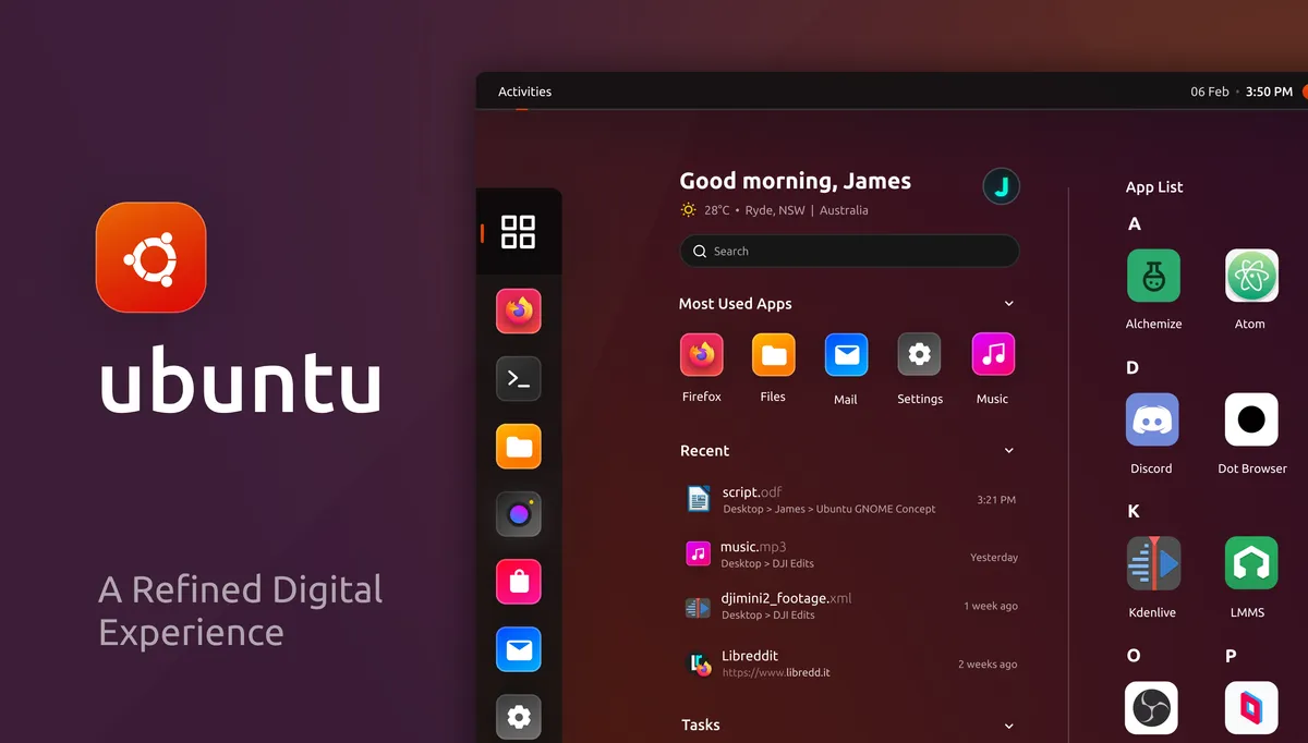 Ubuntu Redesign Concept